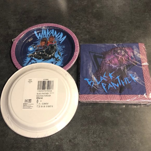Black Panther Birthday Decorations Wakanda Forever! Party Supplies Bundle - NEW - Picture 4 of 6